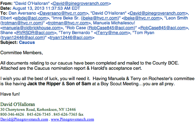 Dump Terry Bernardo – Dump David O'Halloran