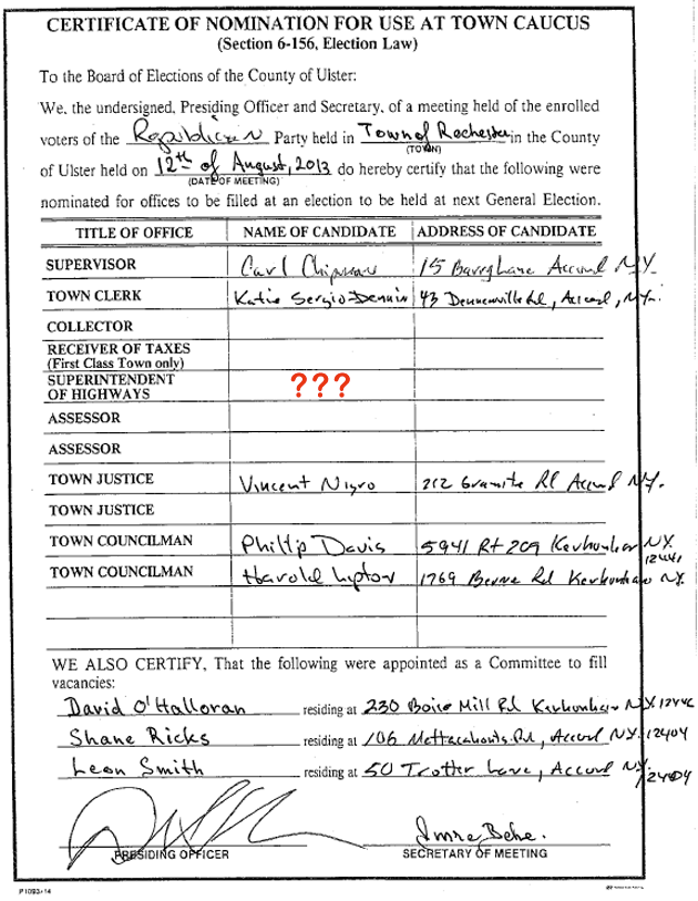 Dump Terry Bernardo – Dump David O'Halloran