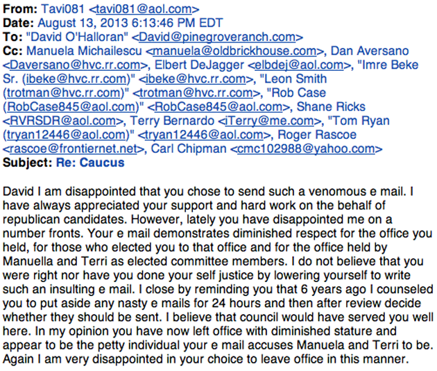 Dump Terry Bernardo – Dump David O'Halloran